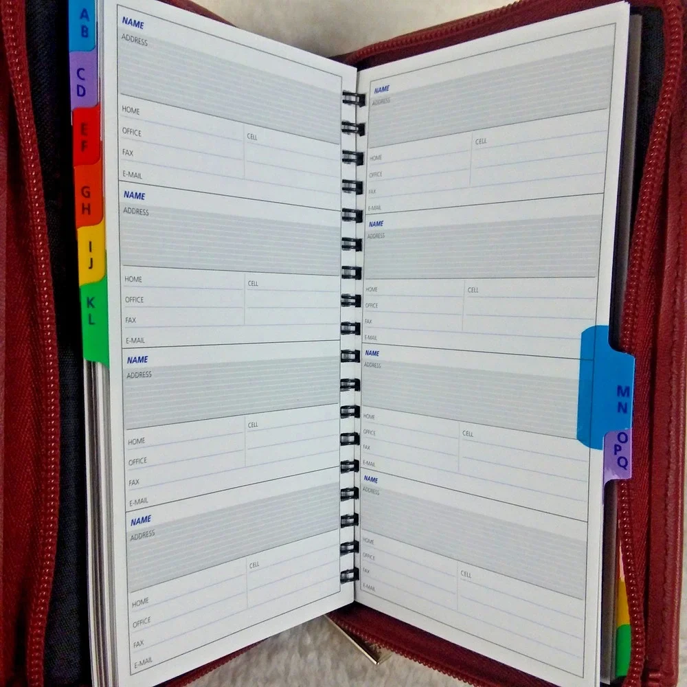 Day Runner Calendar‎ Planner Zip Around Tooled Wallet NOS Vintage